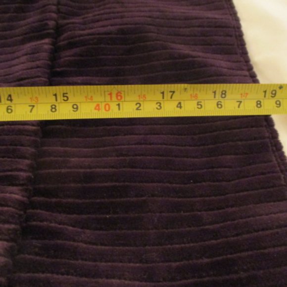 Custom made new designer bed skirt corduroy king purple model home - Picture 9 of 14